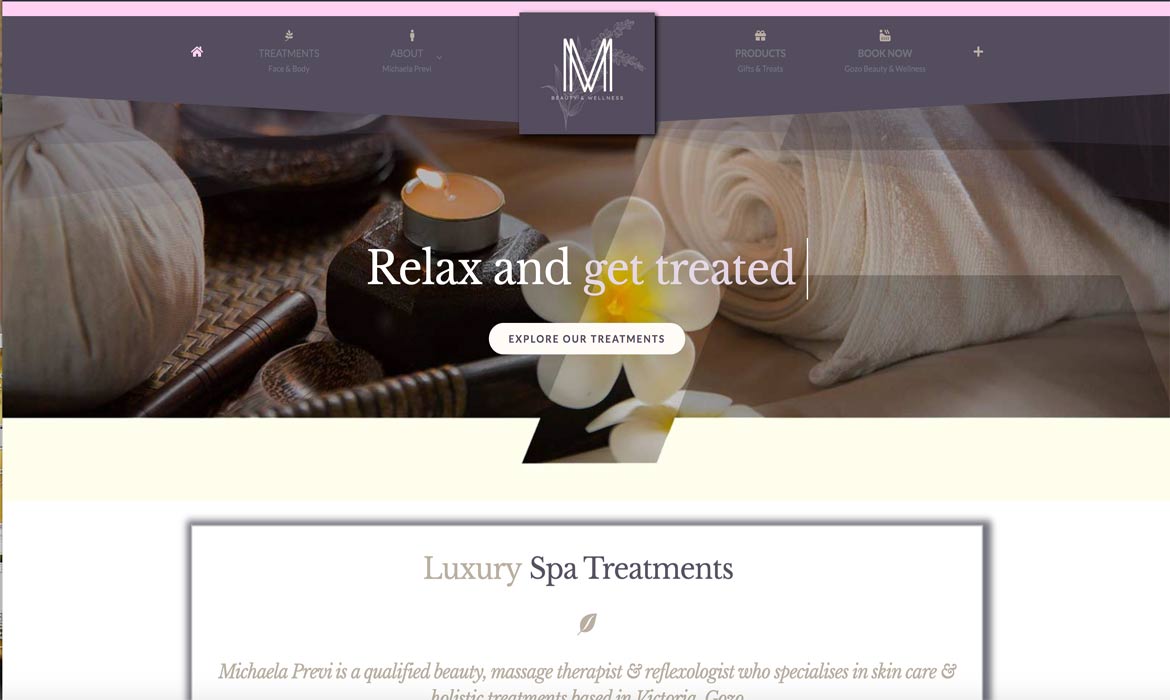 Web Agency Portfolio case study -Business Website for Spa with Shop & Treatments