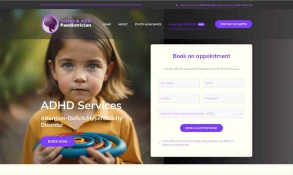 Website for Specialist Paediatricians