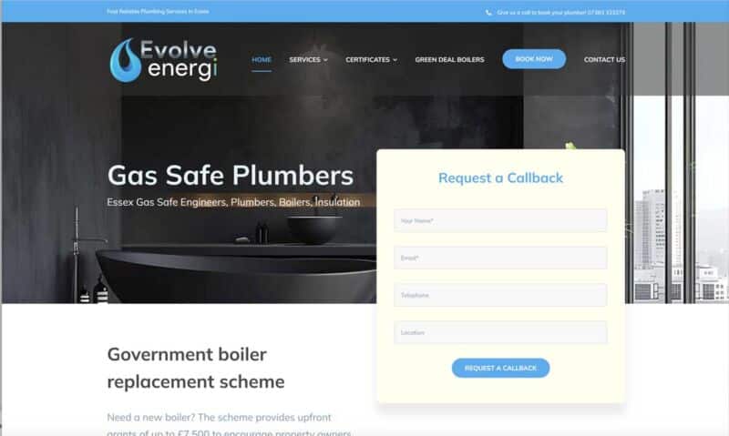 Plumbers & Gas Engineers Website Examples